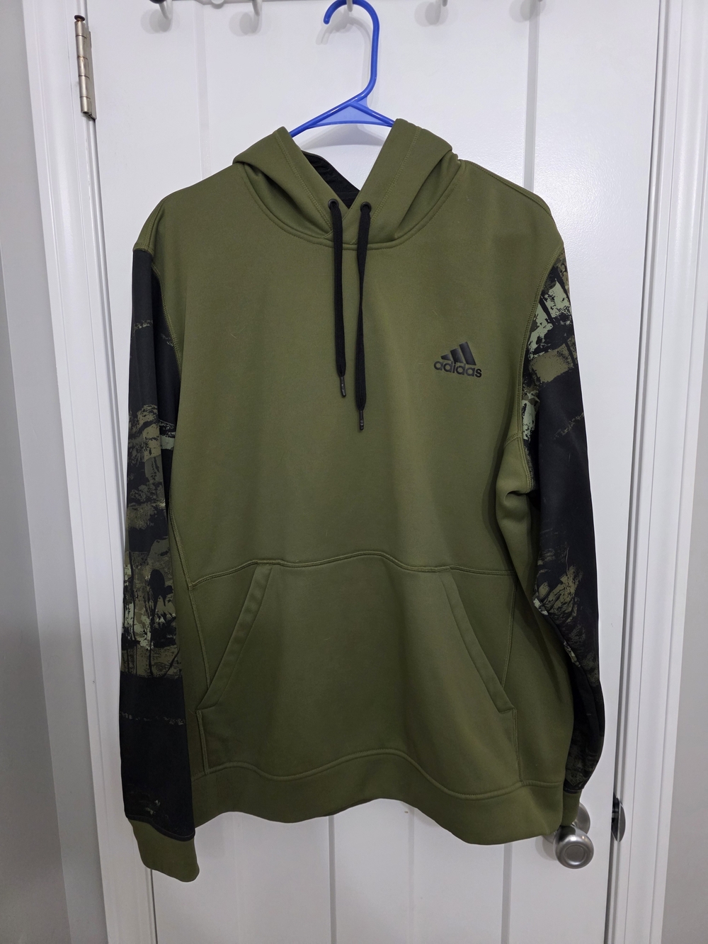 Adidas Climawarm Hoodie with Black Camouflage Sleeves XL